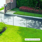 Steel and PVC Outdoor Fencing, 25m Roll, 1.7m Height, Green