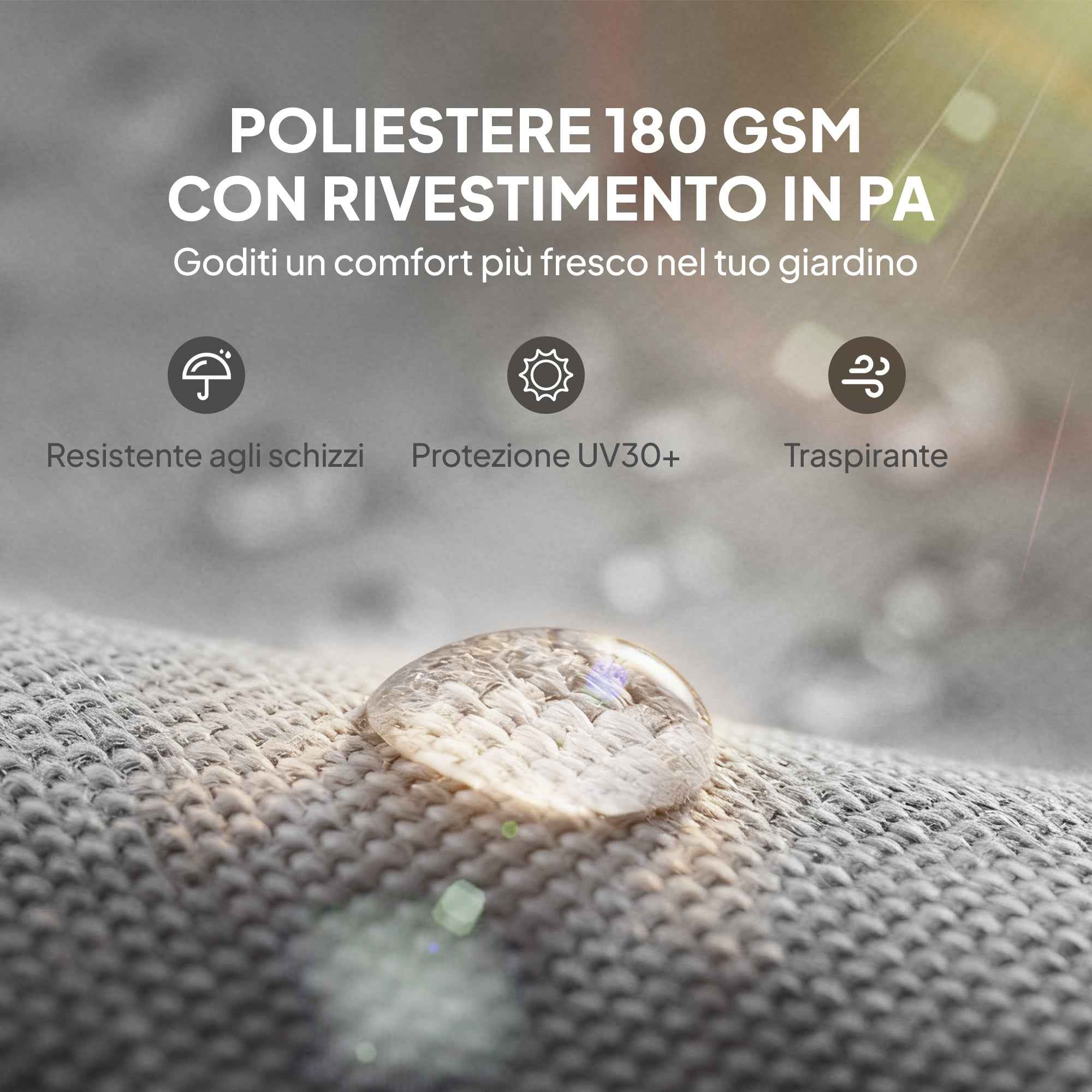 Outsunny Pergola Cover UV30+ Gazebo Canopy, 3x3m, Light Grey