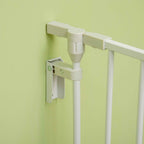 PawHut Adjustable and Foldable Dog Gate with Automatic Closure and Lock, 300 x 74.5 cm, White