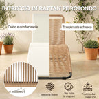 Outsunny S-Shaped Outdoor Lounger with Cushion, in PE Rattan and Steel, 175x57x80 cm, Cream