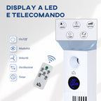 45W Tower Fan with 3 Modes and 3 Speeds with 12h Timer and Diffuser, 31.5x31.5x96 cm, White - Borgè