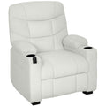 HOMCOM 150° Electric Reclining Relax Chair with Footrest, Memory Function, Remote Control, Velvet, Cream