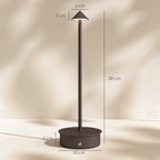 USB Rechargeable Touch Table Lamp, Adjustable 3000K/4500K/6500K, 4-8 Hour Battery Life, Coffee