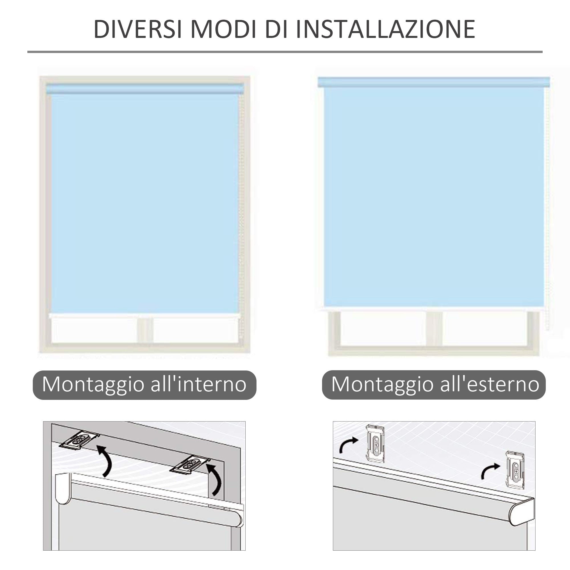 Roller Shade Awning with Crank Handle, Wall or Ceiling Mounted, 120x200cm, Beige