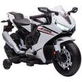 Honda Licensed Electric Motorcycle for Kids, 6V Rechargeable Battery, 3km/h Speed, White