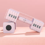 Set of 2 5 kg Square and Non-Slip Dumbbells with Removable Plates, in Steel and ABS, 32x9x9 cm, Pink