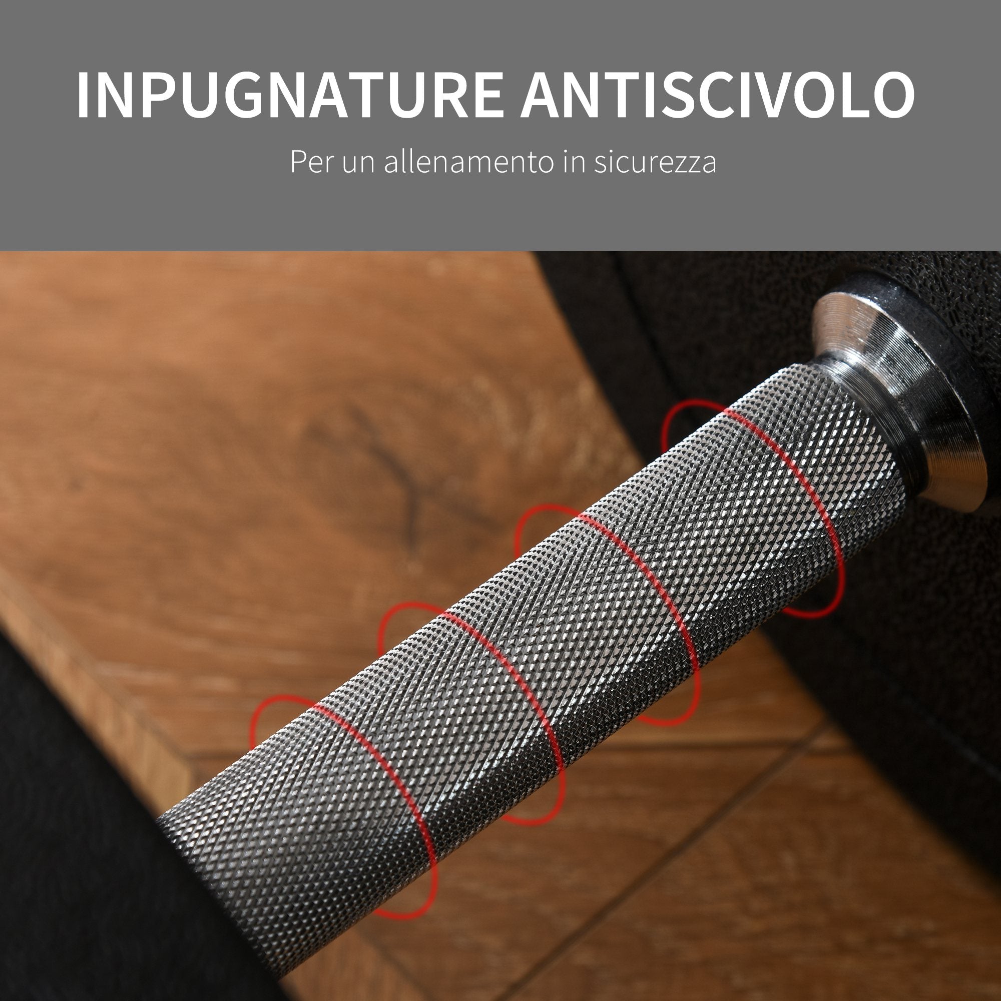 30kg Dumbbell Set (8 x 2.5 kg, 4 x 1.5 kg), Gym Weights with 12 Discs and 2 x 2 kg Dumbbells for Home Training, Black