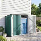 Outsunny Outdoor Steel Garbage Can Shed with Double Door