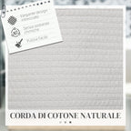 88L Portable Foldable Laundry Hamper with Natural Cotton Handles, Ø56x35.5 cm, Cream