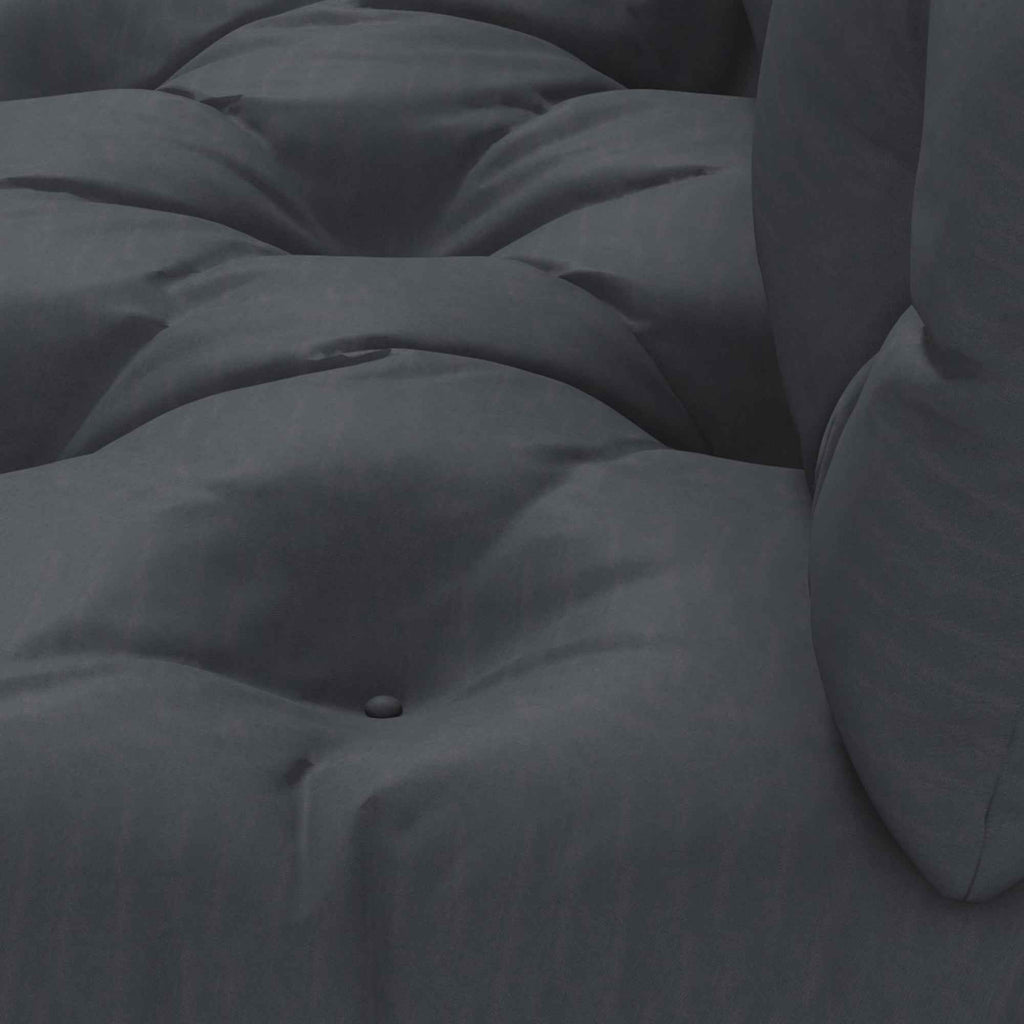 Outsunny 2-Piece Garden Cushion Set for Sofas and Pallets in Polyester with Thick Filling, Charcoal Grey