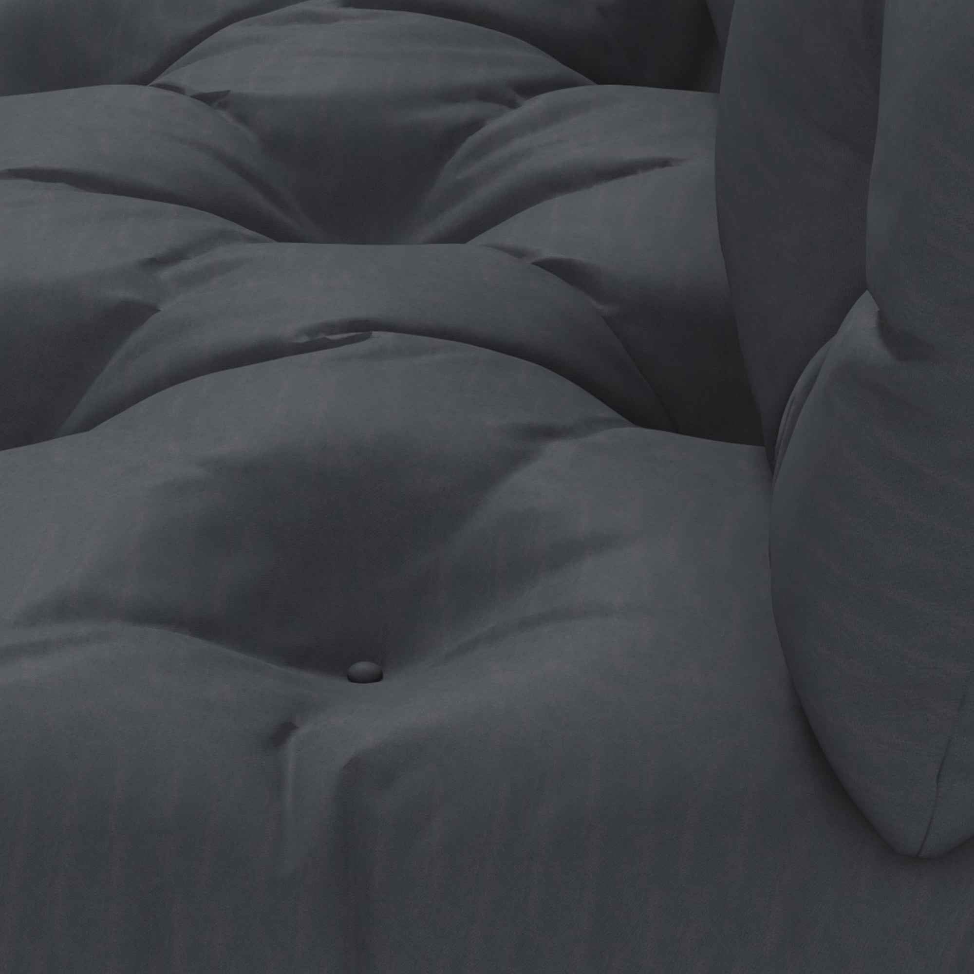 Outsunny 2-Piece Garden Cushion Set for Sofas and Pallets in Polyester with Thick Filling, Charcoal Grey
