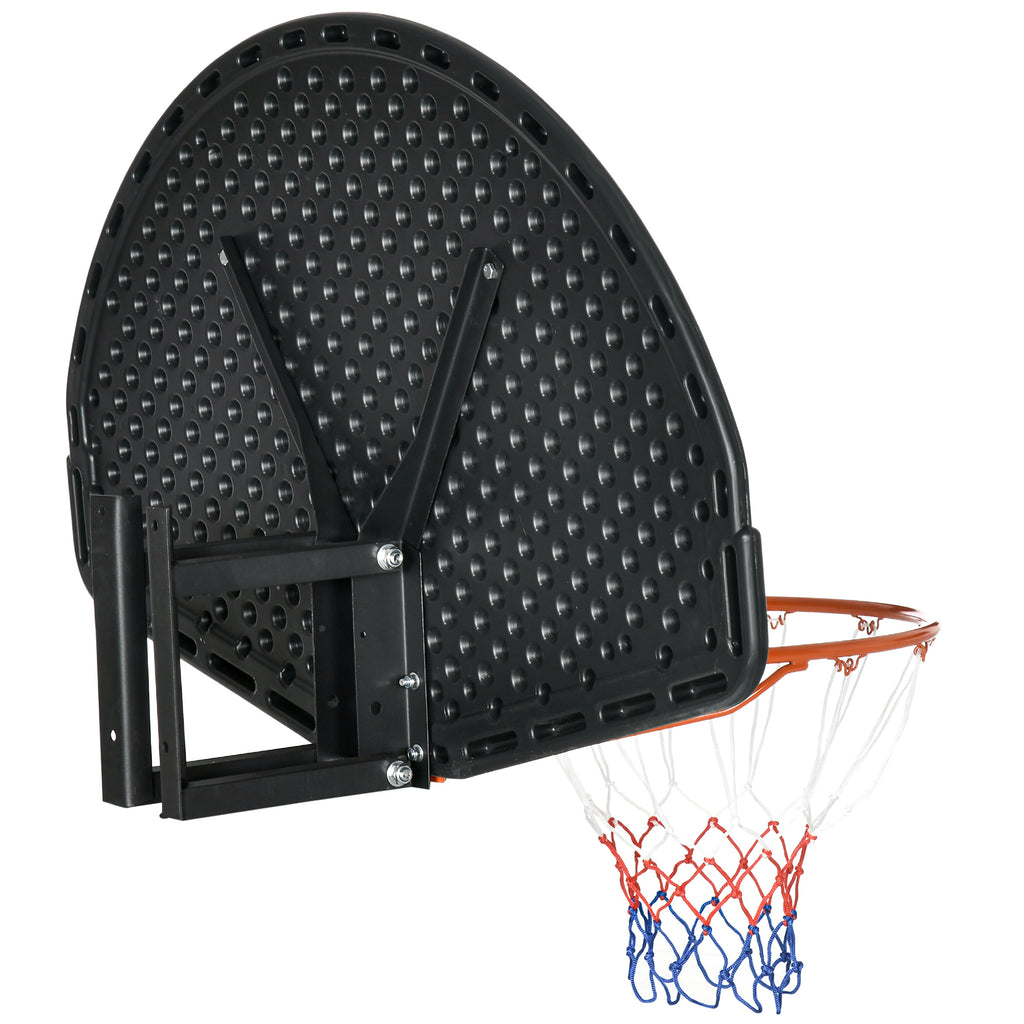 sportnow Basketball Hoop for Children and Adults Indoor and Outdoor in Steel and PE, 110x90x70 cm, Black and Yellow