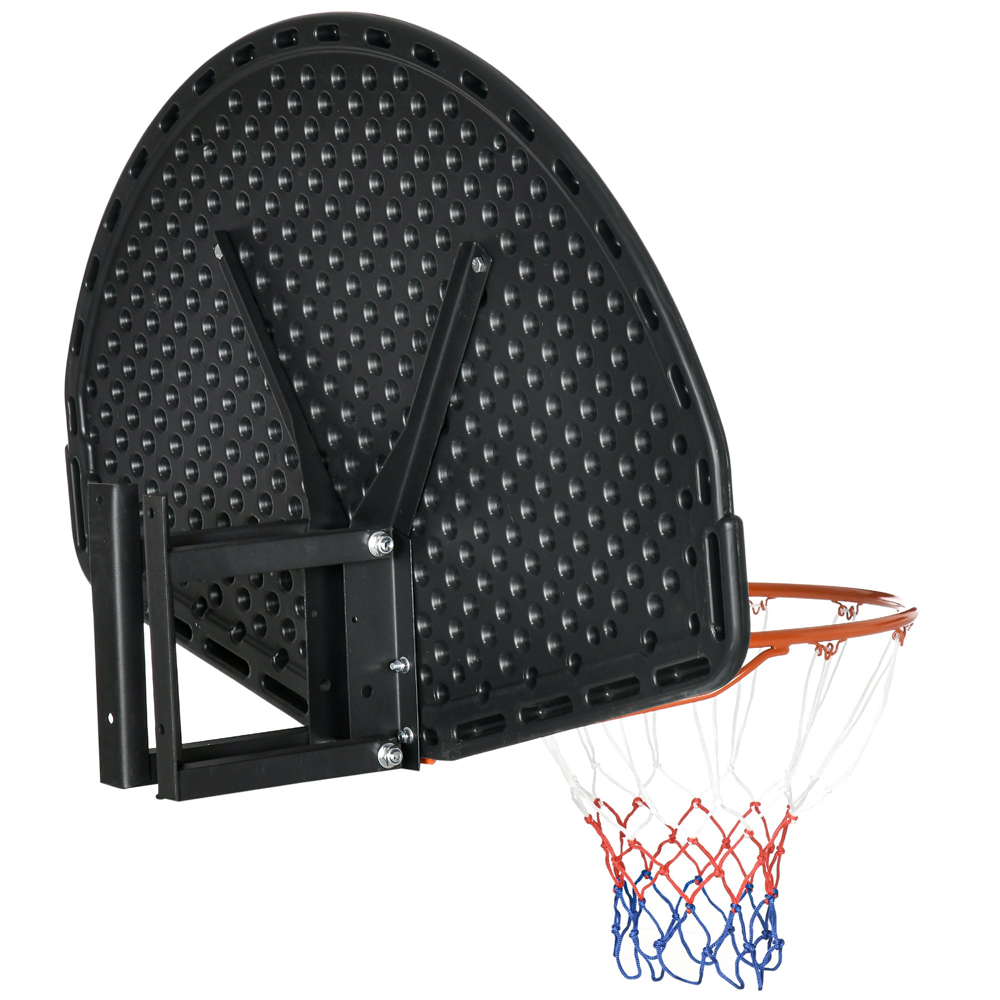 sportnow Basketball Hoop for Children and Adults Indoor and Outdoor in Steel and PE, 110x90x70 cm, Black and Yellow