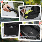 3 in 1 Foldable Dog Stroller with Carrying Bag and Bottom Basket, Black