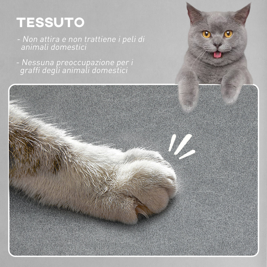 Recliner Chair with 8 Massage Points and 5 Modes, Footrest, Heating, Velvet Fabric, Grey