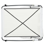 Double Lounger 2 Seater Adjustable Sunshade for Outdoor and Garden 200x175 x134cm Cream