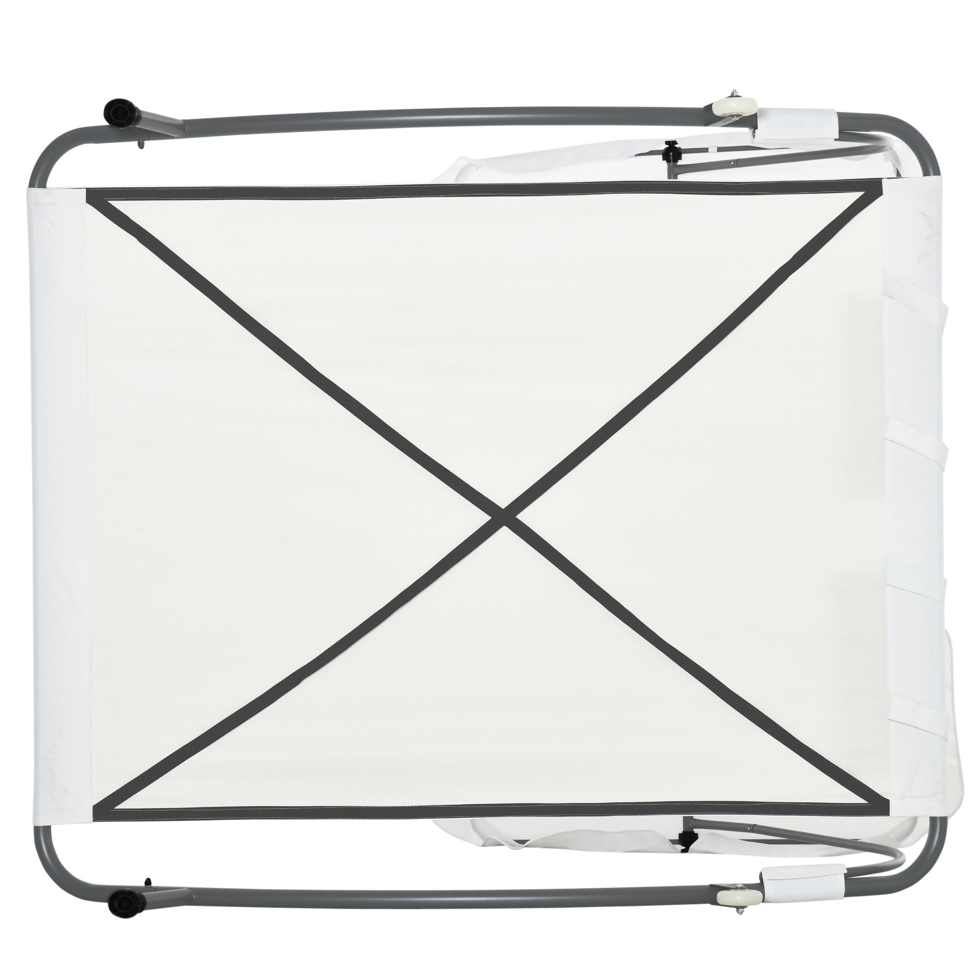 Double Lounger 2 Seater Adjustable Sunshade for Outdoor and Garden 200x175 x134cm Cream