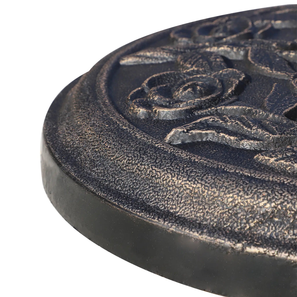 9kg Resin Umbrella Base with Bronze Finish Φ45.5 x 31.5cm Black - Borge' Group Limited