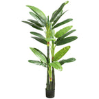 HOMCOM Artificial Banana Tree, Fake Plant with 18 Leaves, 180 cm, Green