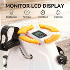 SPORTNOW Arm and Leg Rehabilitation Bike with Adjustable Height and Resistance, LCD Display, White