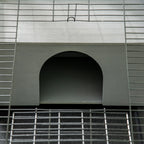 Wooden Rabbit Hutch with House and Open Area for 1 Rabbit, 90x53x50cm, Dark Grey - Borge' Group Limited