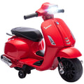 Electric Motorcycle for Kids Ages 2-6 with 6V Battery, Headlight, Horn and Auxiliary Wheels, Red