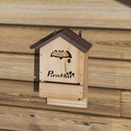 PawHut Set of 3 Fir Wood Bat Houses, 21.5x11.5x34 cm, Natural Wood