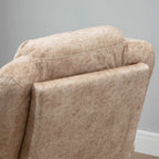 Manual Reclining Fabric Relax Chair with Removable Footrest and Side Pocket, Beige