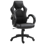 Height Adjustable Gaming Chair, Office Chair with Rocking Function, Swivel and Reclining, 71x61x108-118 cm, Black