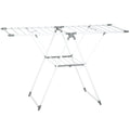 HOMCOM 2-Tier Clothes Airer, Adjustable to 4 Heights, Metal and Plastic, 156.5 x 61.5 x 97 cm, White