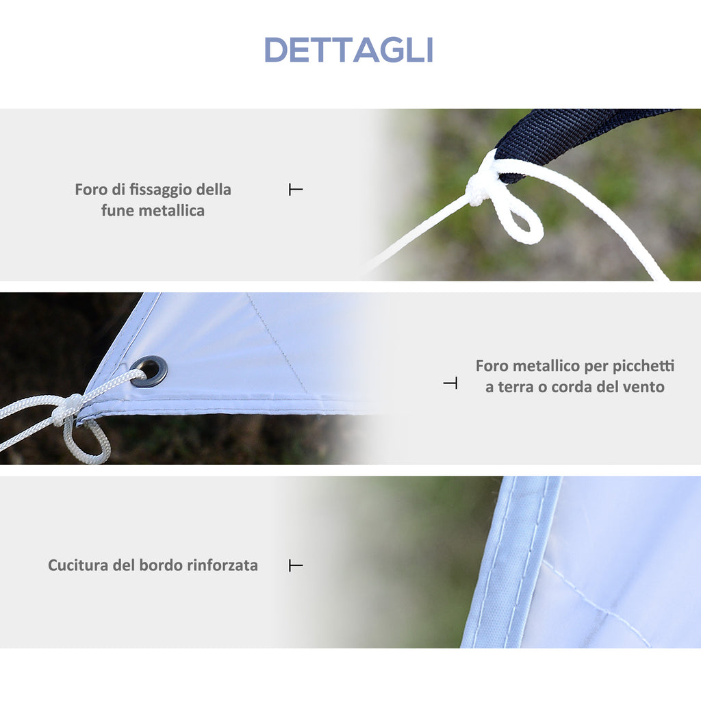 Portable Awning 3x3 m, Waterproof Awning for Camping and Beach, White