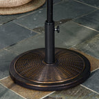 14kg Concrete and Plastic Umbrella Base with Rattan Effect Ø48x34cm, Bronze