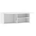 HOMCOM Bathroom Cabinet with Drop-Door and Shelves, 80x25x30 cm, White