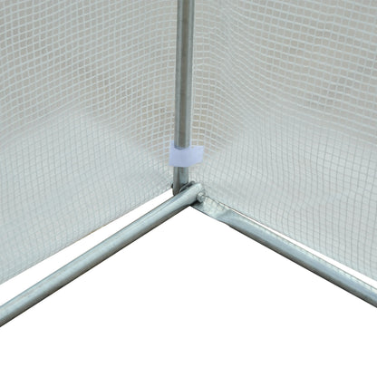 Outsunny garden greenhouse tunnel in pe with iron tubes, 4.5x3m, white - Borgè