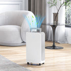 12L Portable Touch Dehumidifier with Drain Hose, Timer and Filter, in ABS, 28x18x50.6 cm, White