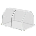 Mini Greenhouse for Garden and Balcony in PE Plastic and Steel with Zip Closure, 99x71x60 cm