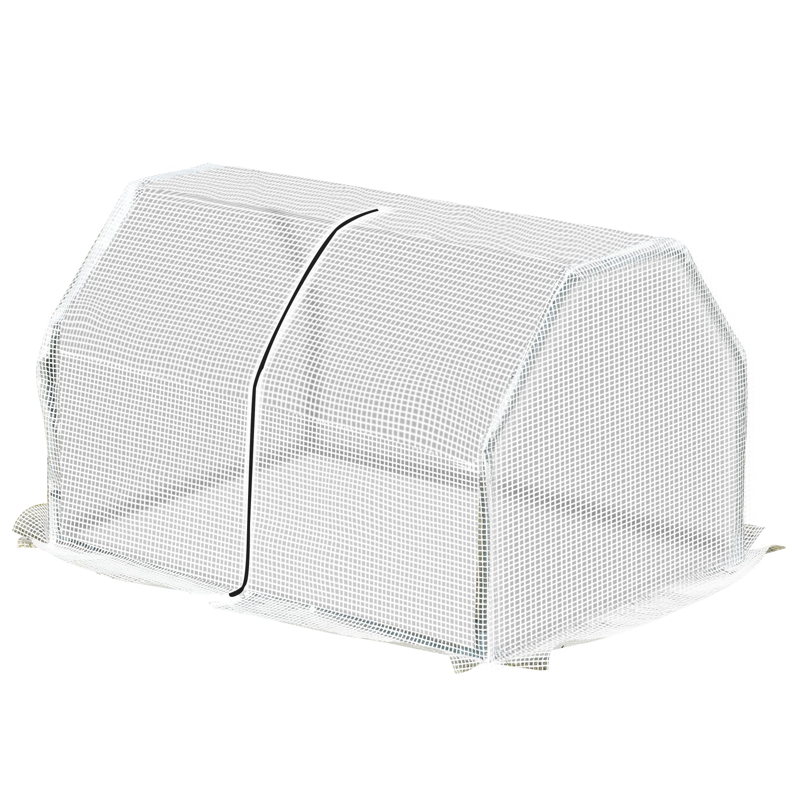 Mini Greenhouse for Garden and Balcony in PE Plastic and Steel with Zip Closure, 99x71x60 cm