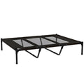 PawHut Raised Dog Bed with Travel Bag, Metal and Oxford Fabric, 122x92x23 cm, Black