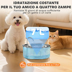 7L Cat Water Fountain with LED Light and Brush, 304 Stainless Steel, 32x22.1x22.3 cm, Silver