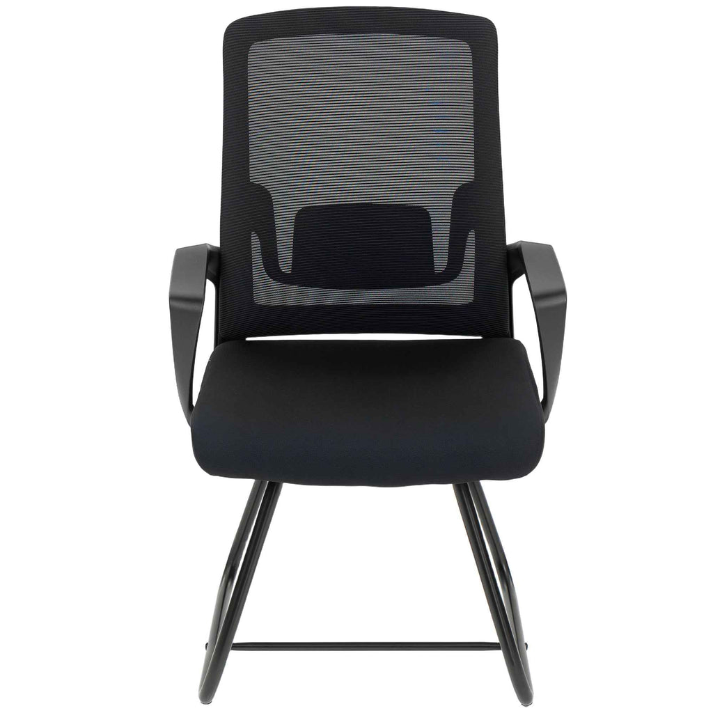 HOMCOM Ergonomic Office Chair with Armrests for Waiting Room, Black