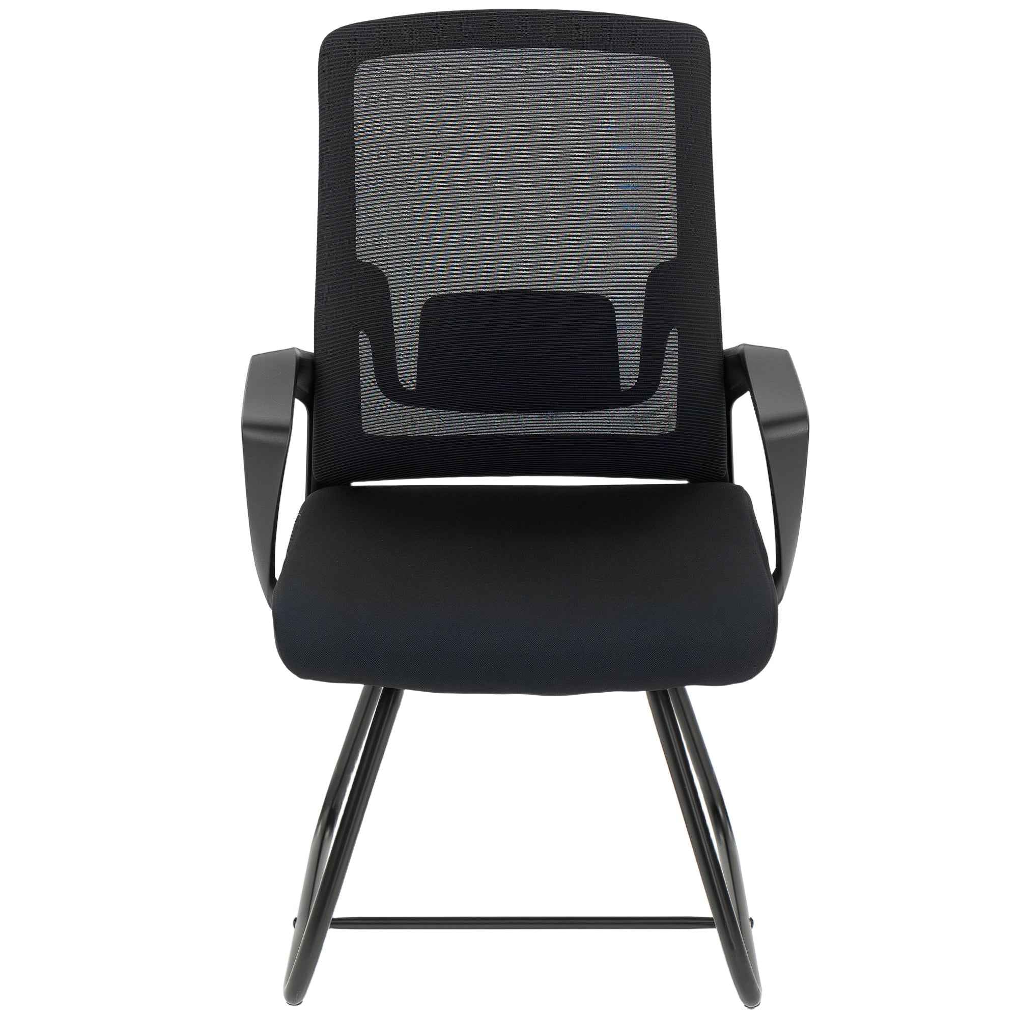 HOMCOM Ergonomic Office Chair with Armrests for Waiting Room, Black