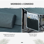 Folding and Padded Camping Cot with Storage Pocket, 188x64.5x53 cm, Gray