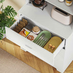 HOMCOM Wall-Mounted Bookcase with 3 Open Shelves and 3 Drawers, Wooden, 79x39.5x182.2 cm, White