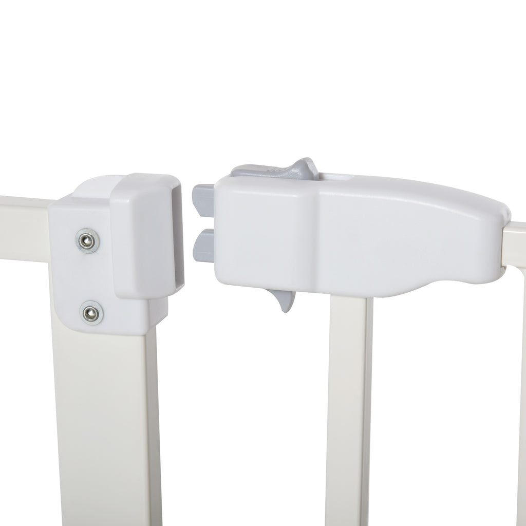 Push-On, Self-Closing Extendable Dog Gate, 30" Tall, White