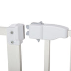 Push-On, Self-Closing Extendable Dog Gate, 30" Tall, White