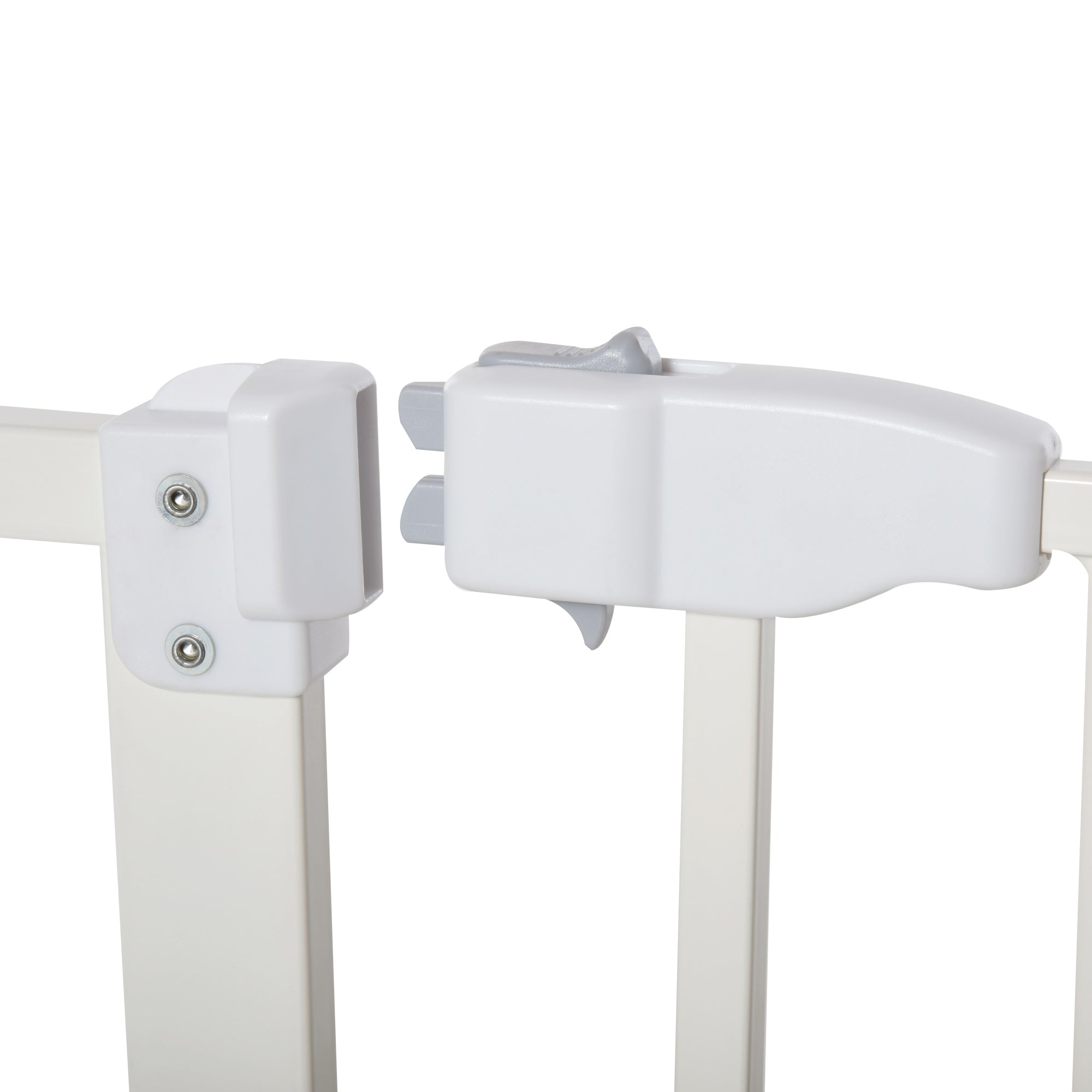 Push-On, Self-Closing Extendable Dog Gate, 30" Tall, White