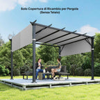 Outsunny Pergola Cover UV30+ Gazebo Canopy, 3x3m, Light Grey