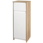 kleankin Bathroom Cabinet with Drawer and Cabinet with Internal Adjustable Shelf, in MDF, 32.6x30x90 cm - Borgè