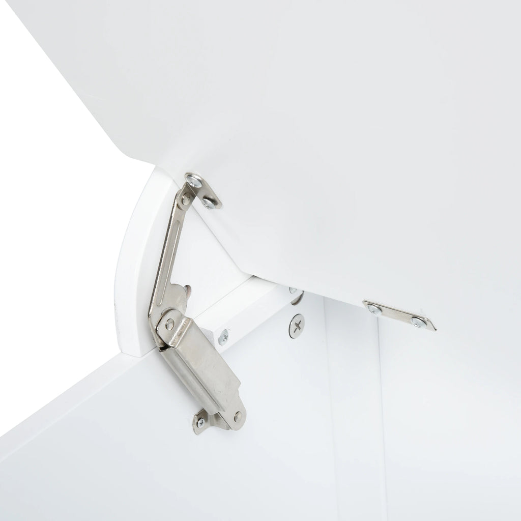 Modern Coat Rack 3 in 1 with 4 Hooks, Storage Bench and Coat Stand, Space-Saving Entryway Furniture, Hallway, Wooden Bedroom, 71.5x39. 5x170 cm, White