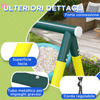 Outsunny Classic Round Garden Swing Set, Steel Ladders and Rope and Basket for Children 3-8 Years - Borgè